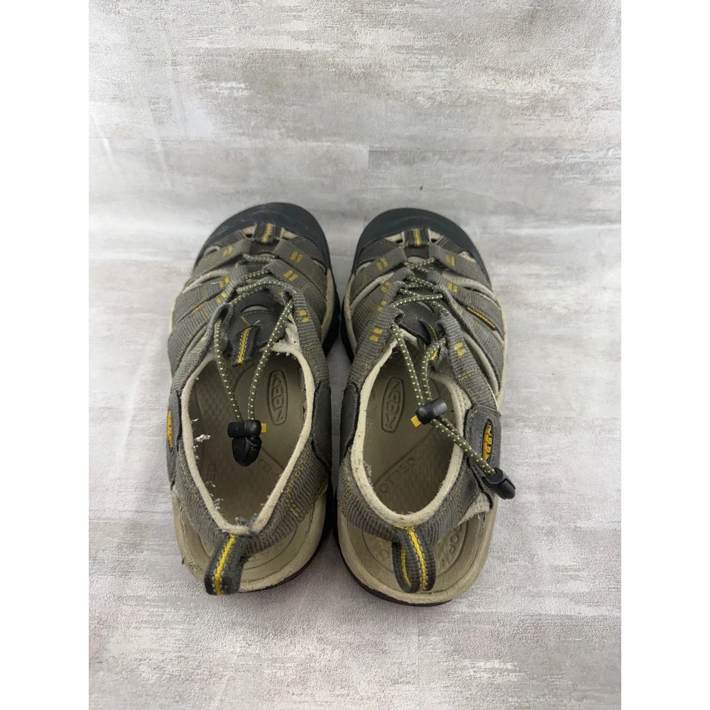 KEEN Newport H2 Men Gray Yellow Waterproof Hiking Sport Sandals 1008399 Size 9.5